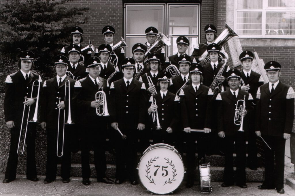 Die Feuerwehrkapelle im Jahr 1974